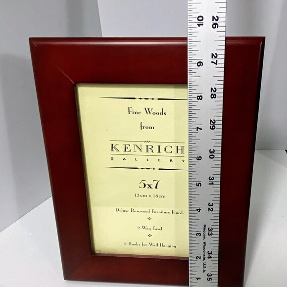 Kenrich Gallery 5x7 Picture Frame In Deluxe Rosewood Finish W/ 2-Way Easel/Hook - Picture 3 of 4